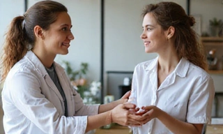 Osoba rozmawiająca z nutricjologiem